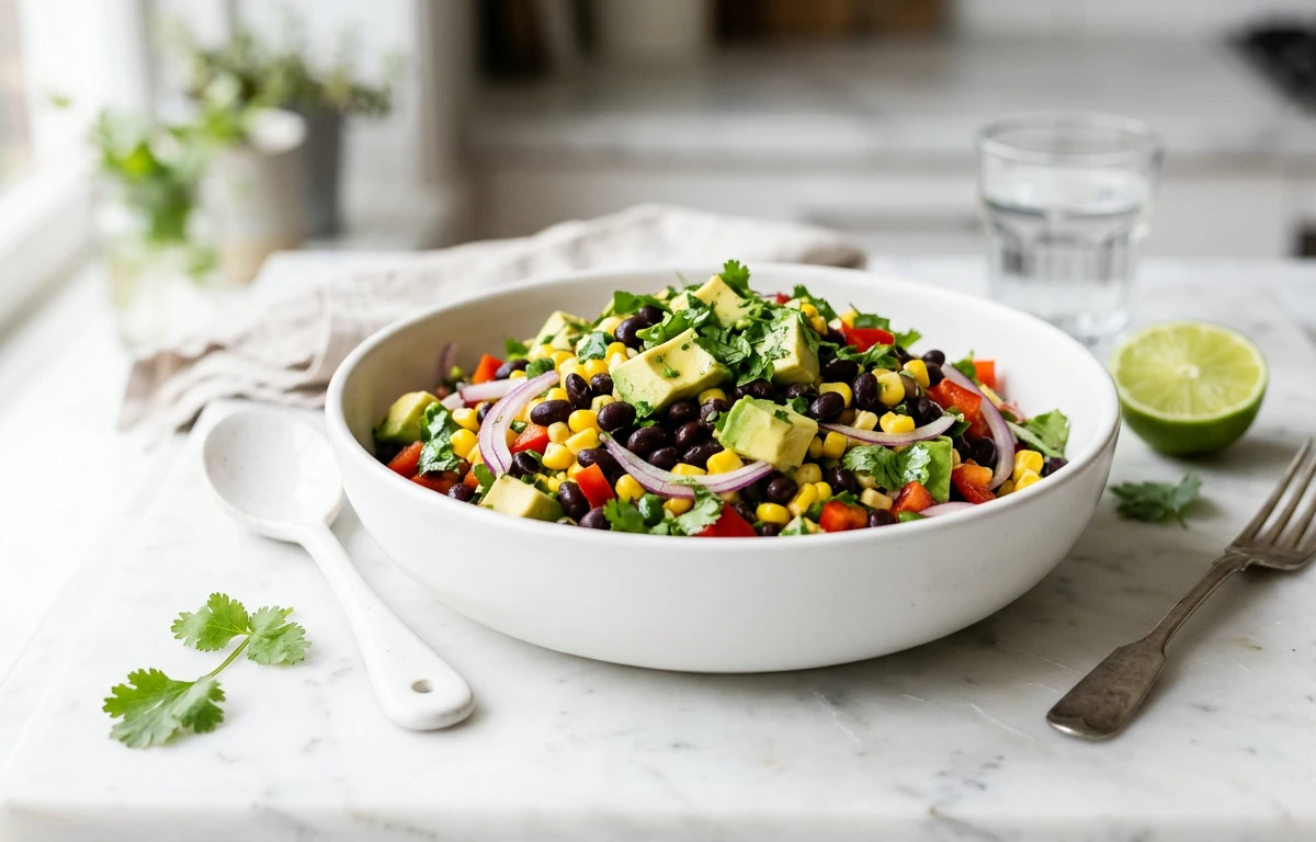 Black Bean, Corn & Avocado Salad