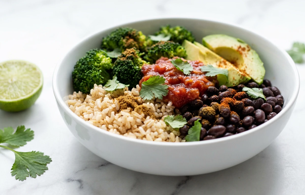 Black Bean & Broccoli Burrito Bowl