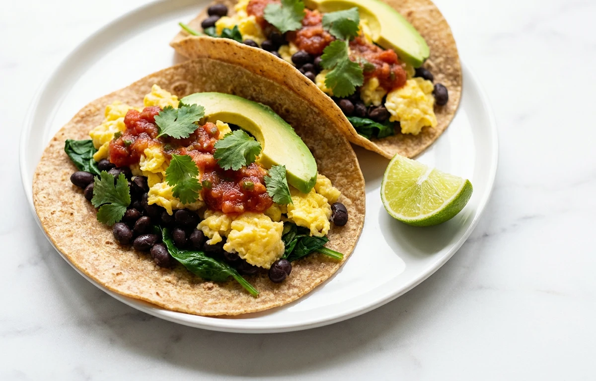 Black Bean & Avocado Breakfast Tacos