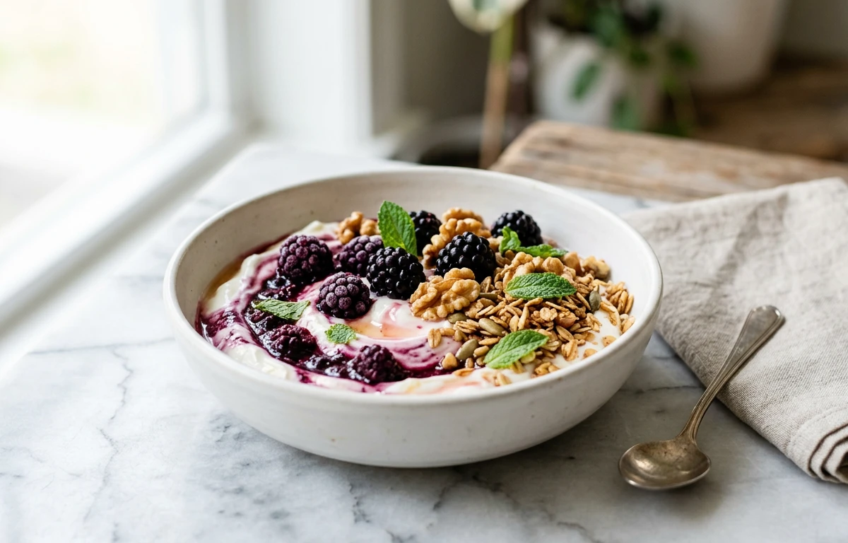 Blackberry Yogurt Bowl