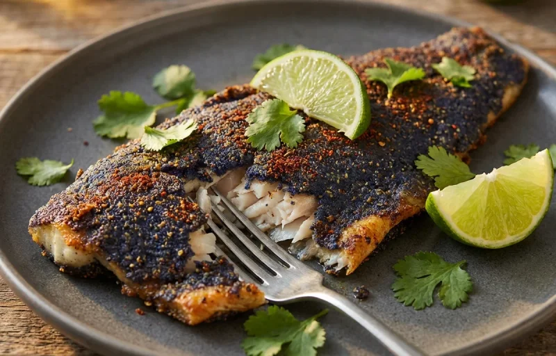 Blue Corn Crusted Trout