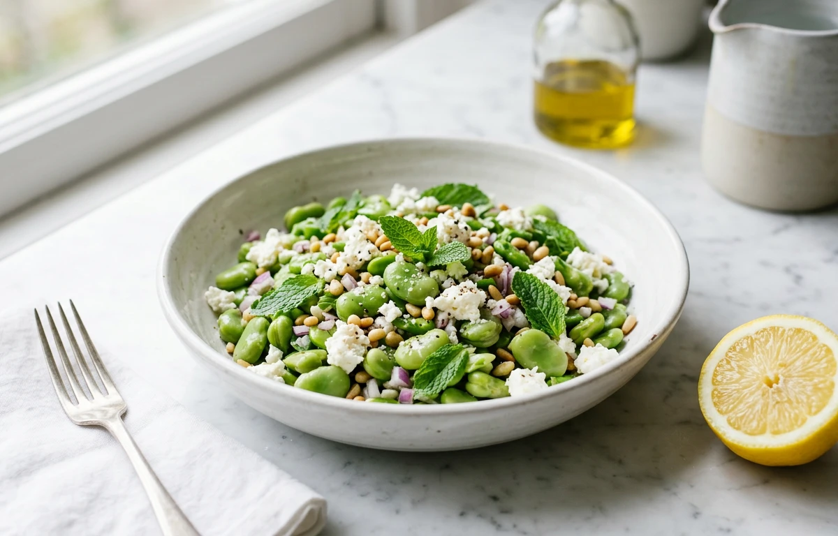 Broad Bean, Mint & Feta Salad