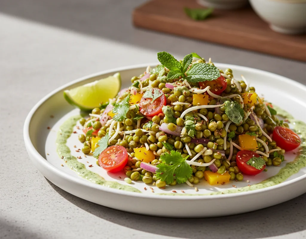 Vegan Sprouted Mung Salad