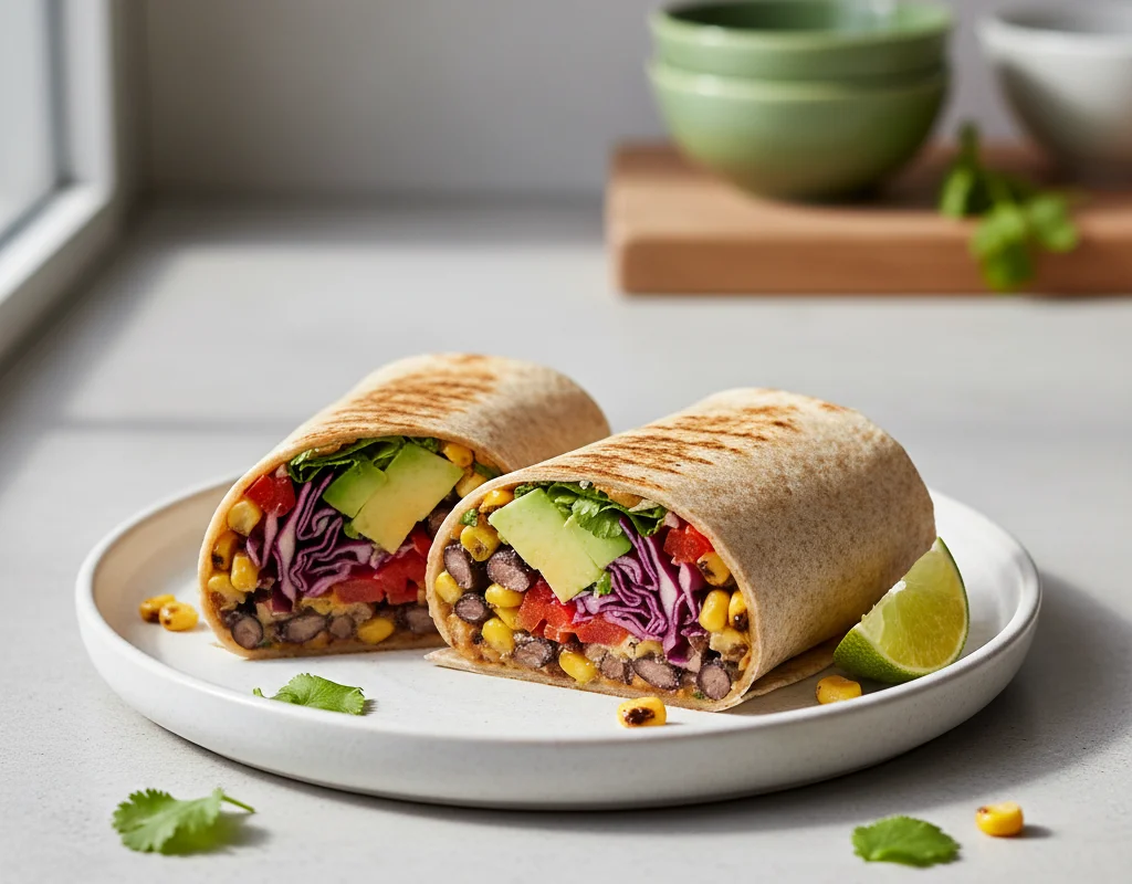 Black Bean and Veggie Wrap