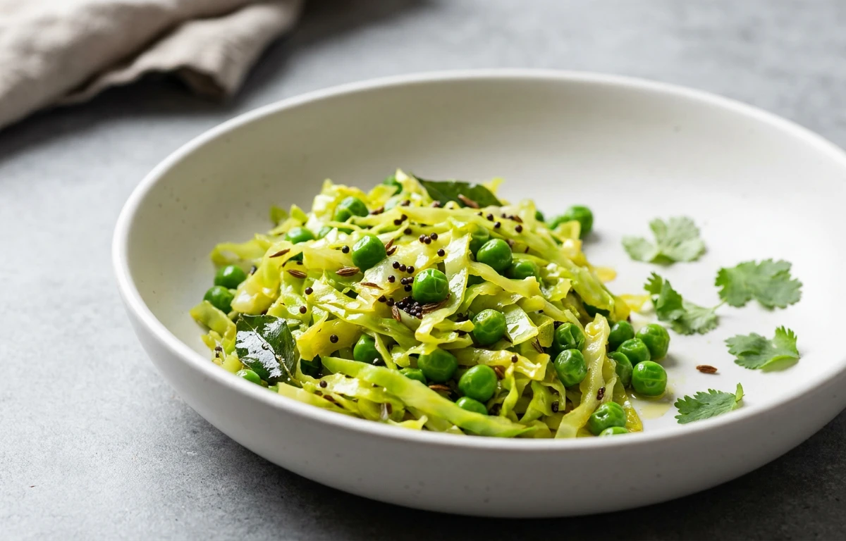 Cabbage Pea Sabzi