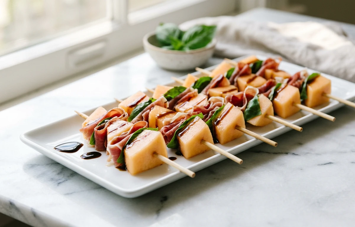 Cantaloupe Prosciutto Skewers