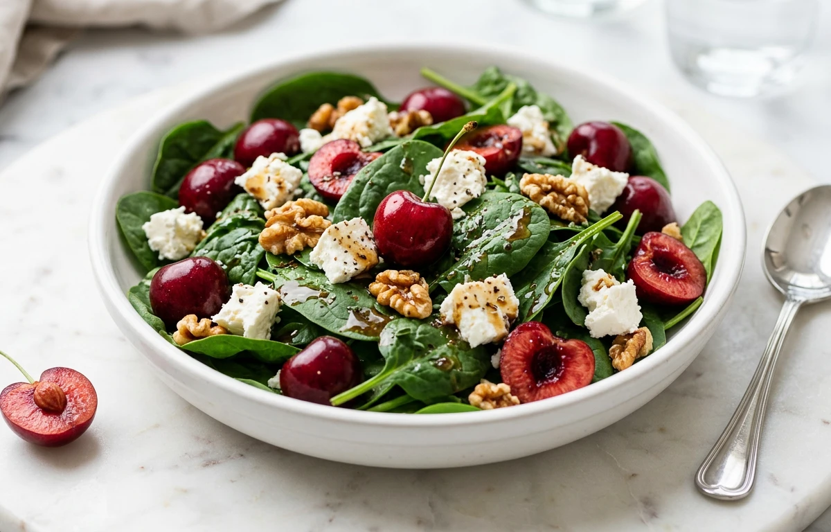 Cherry, Spinach & Feta Salad