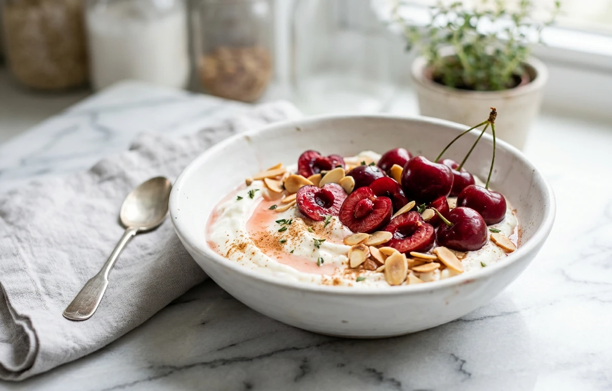 Cherry & Almond Yogurt Bowl