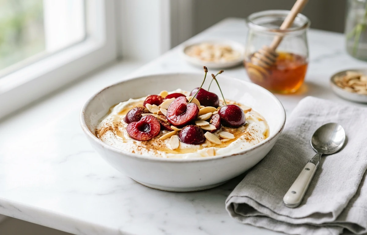 Cherry & Greek Yogurt Bowl