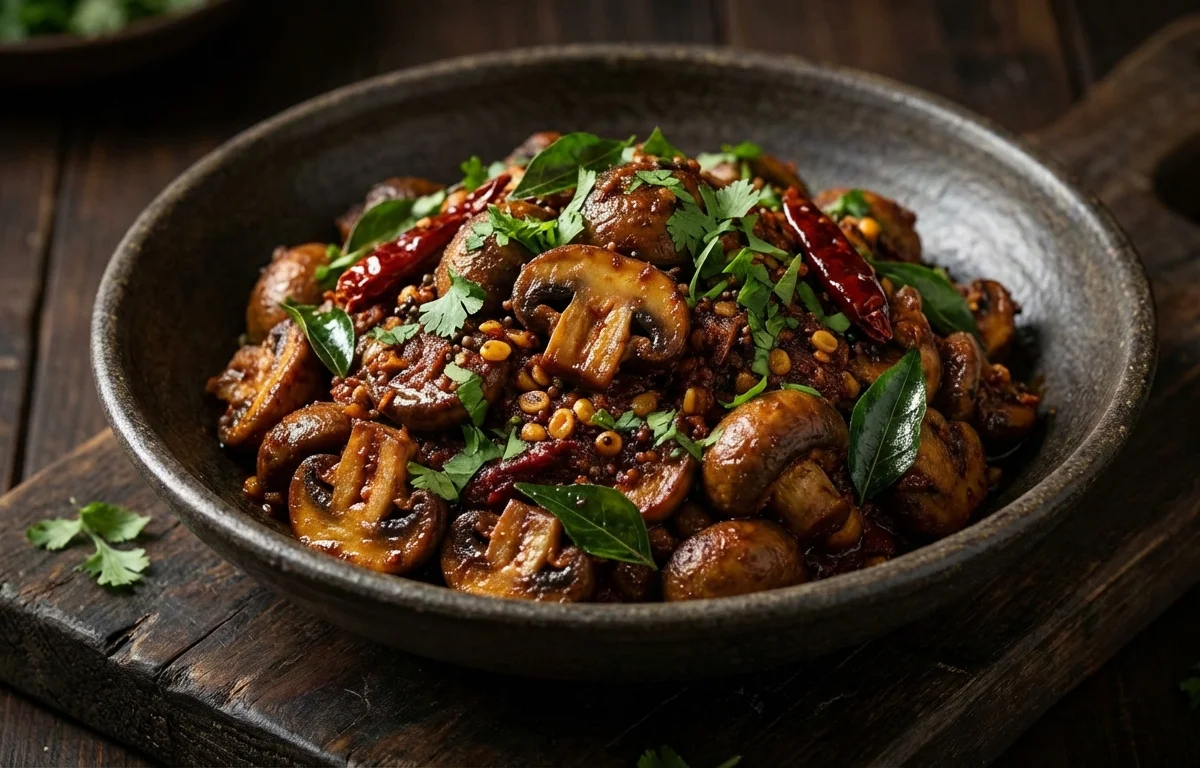Chettinad Mushroom Varuval