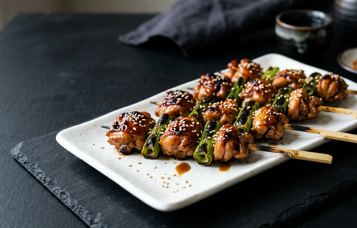 Chicken & Scallion Skewers (Negima Yakitori)