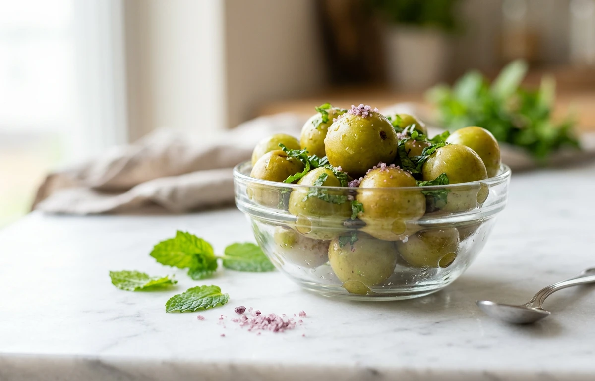 Chilled Ber with Mint & Black Salt