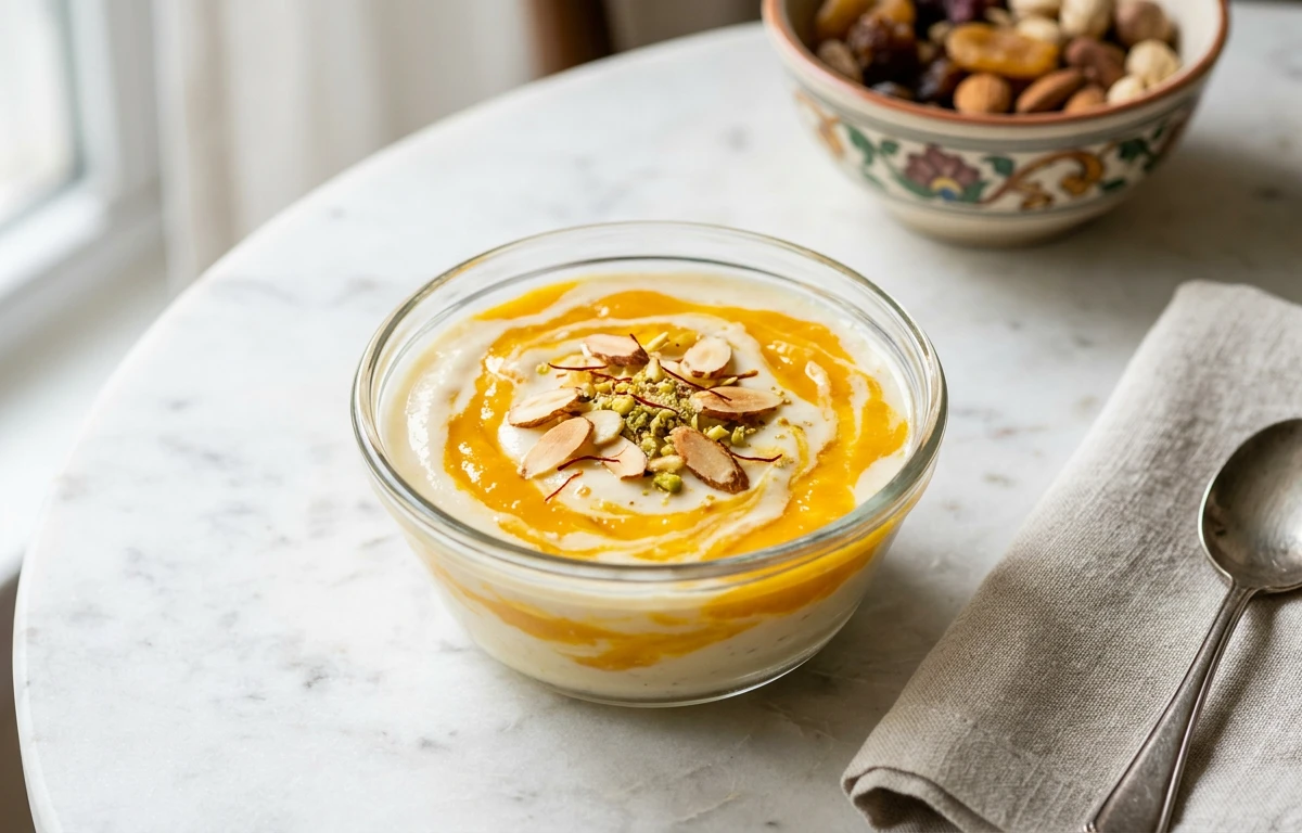 Chilled Custard Apple with Almonds