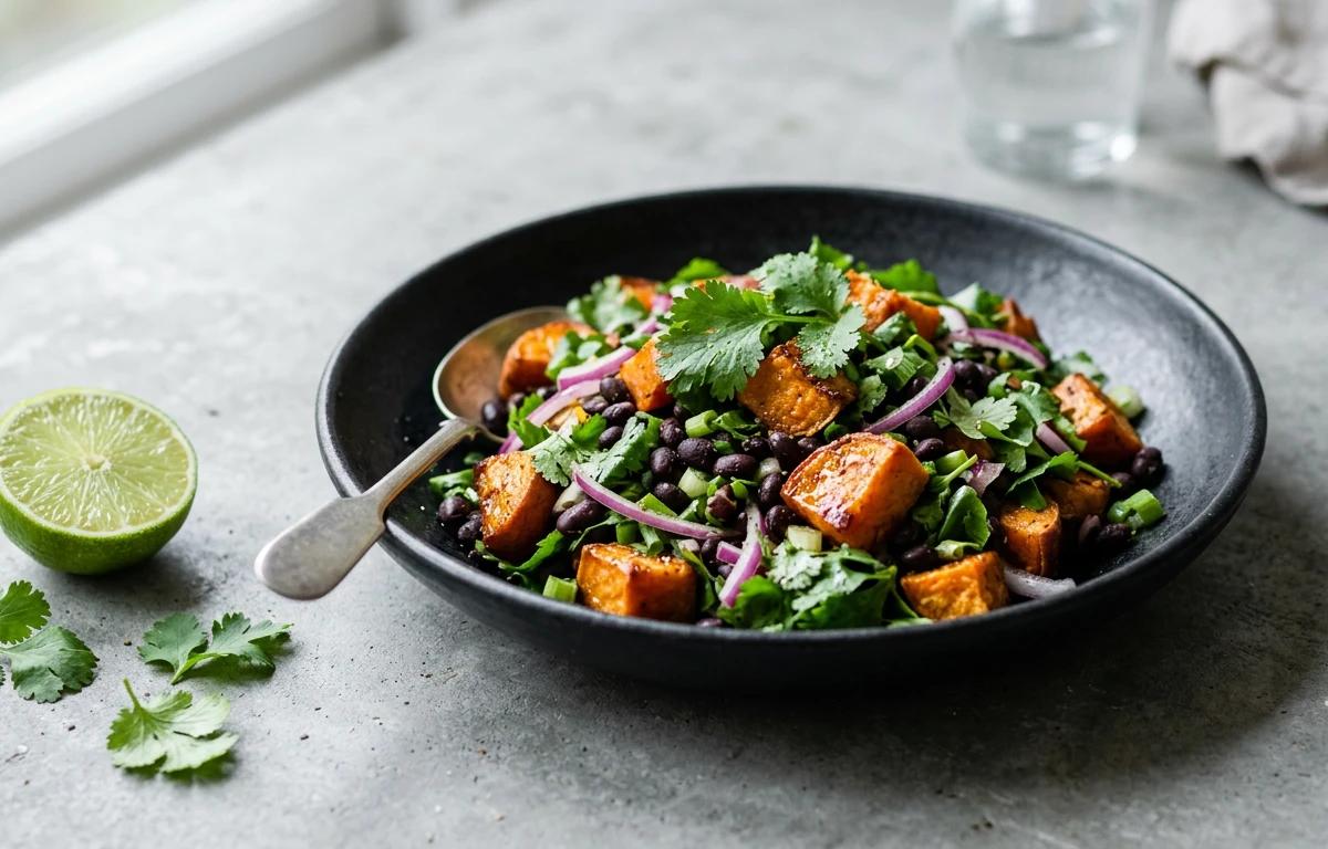 Chilled Yam & Black Bean Salad
