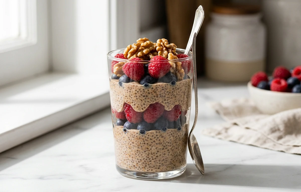 Cinnamon Chia Pudding with Berries