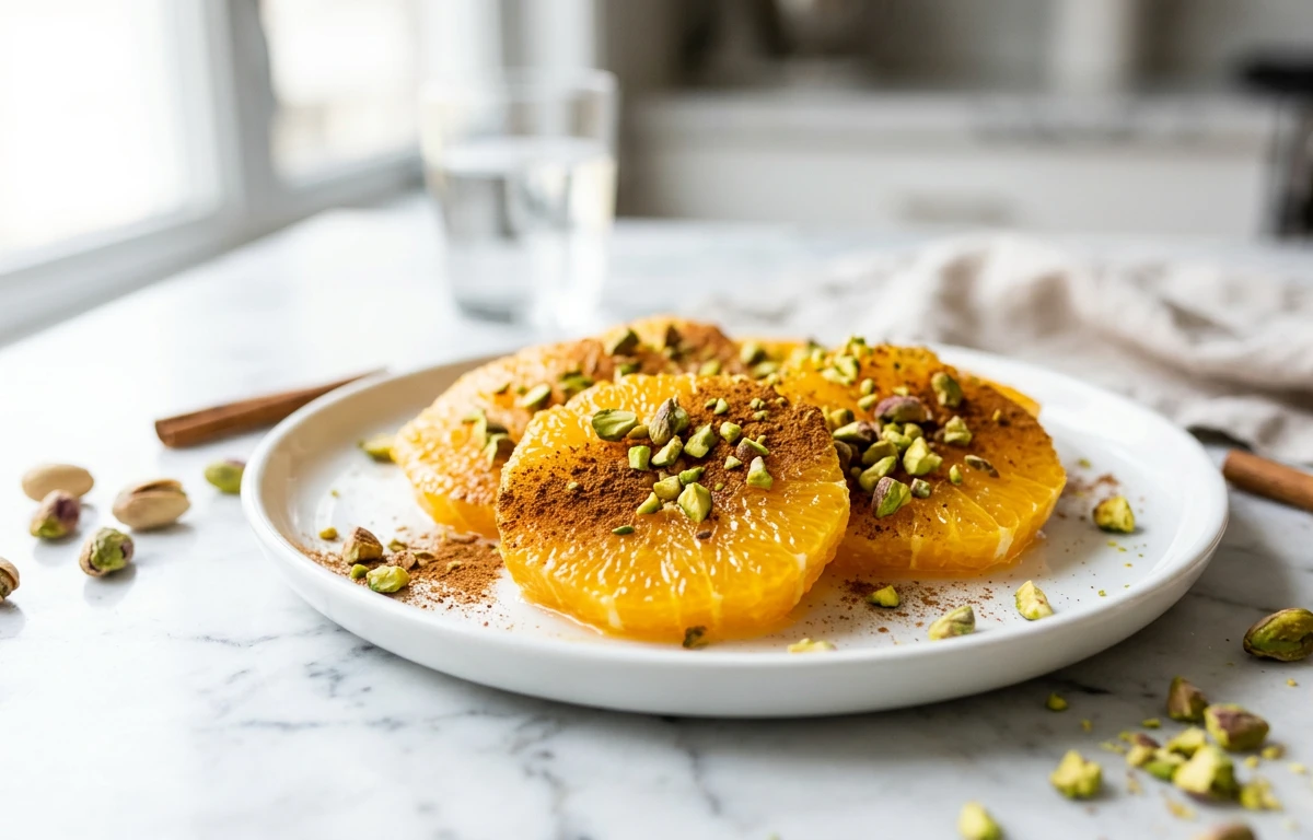 Cinnamon Orange Slices with Pistachios