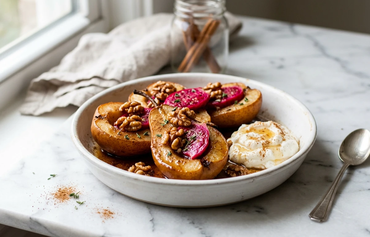 Cinnamon-Spiced Baked Pears
