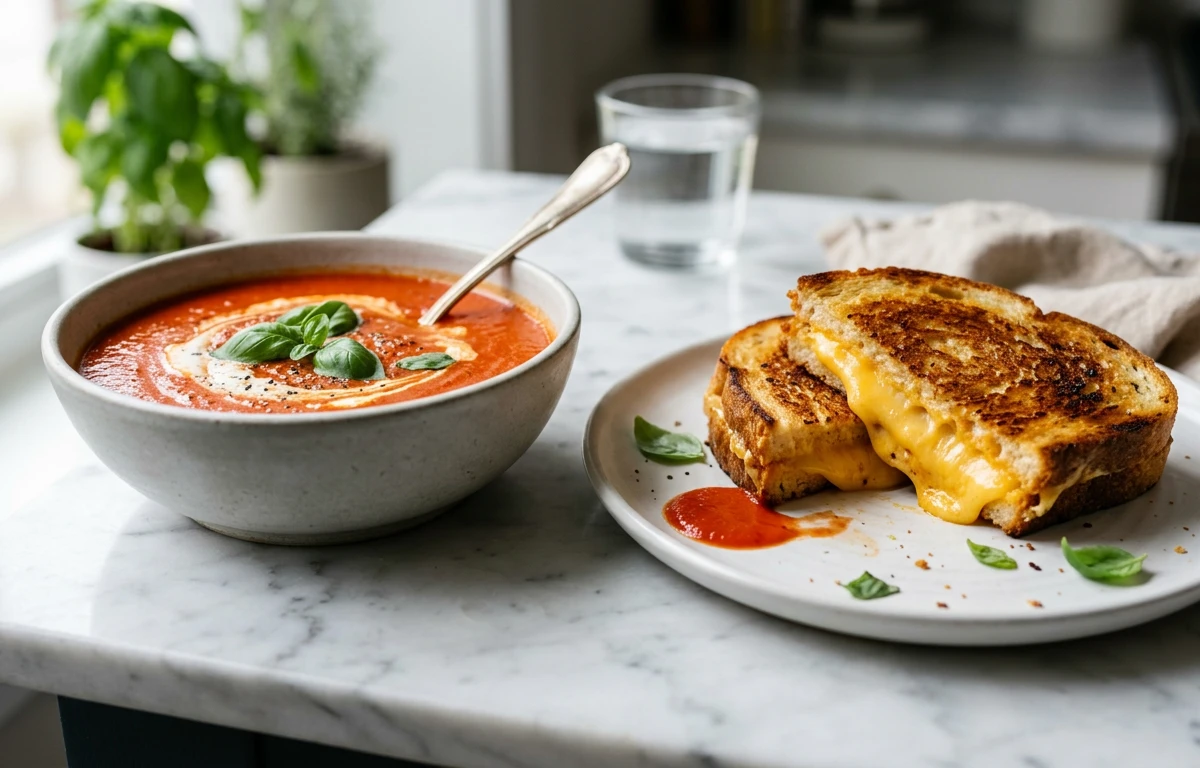 Classic Grilled Cheese with Tomato Soup