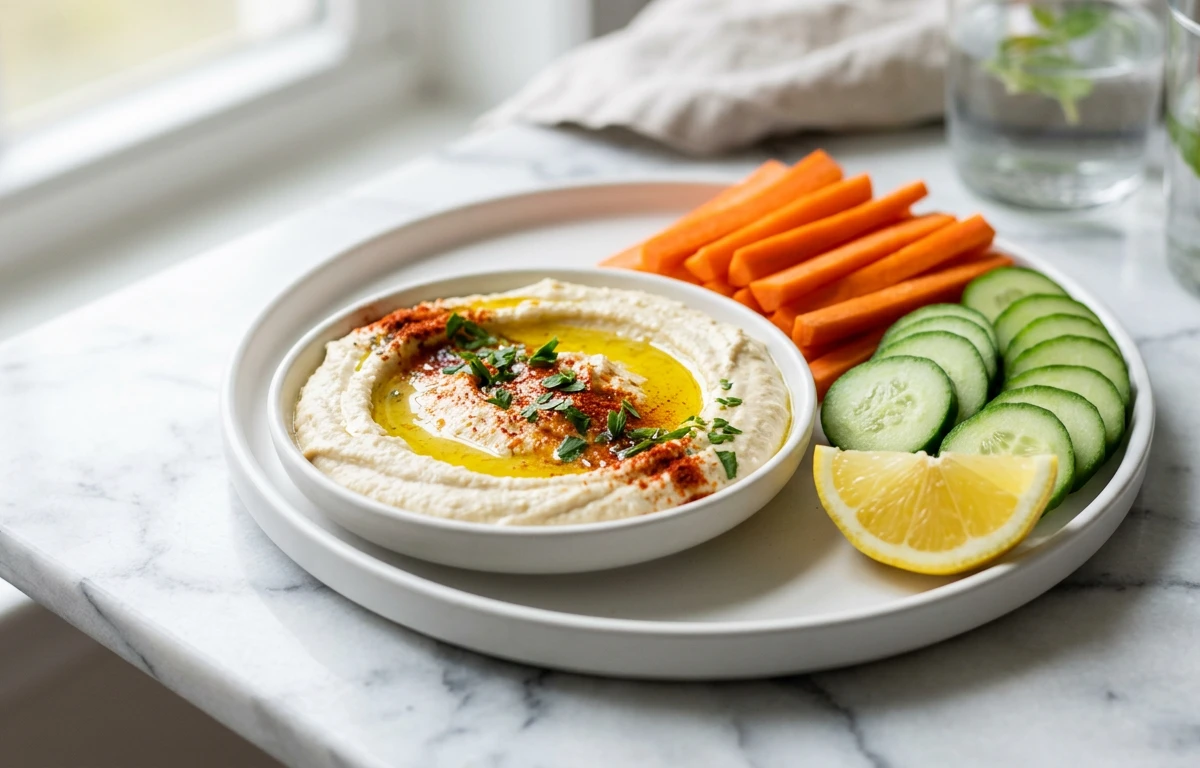 Classic Hummus & Carrot Snack Box