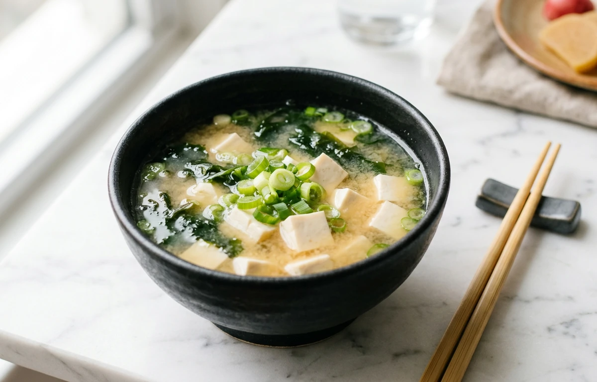 Classic Miso Soup with Tofu & Wakame