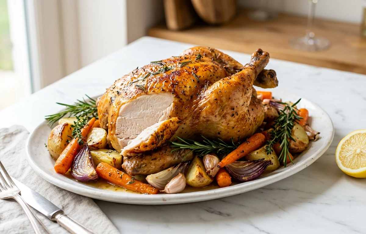 Classic Roast Chicken & Root Veggies