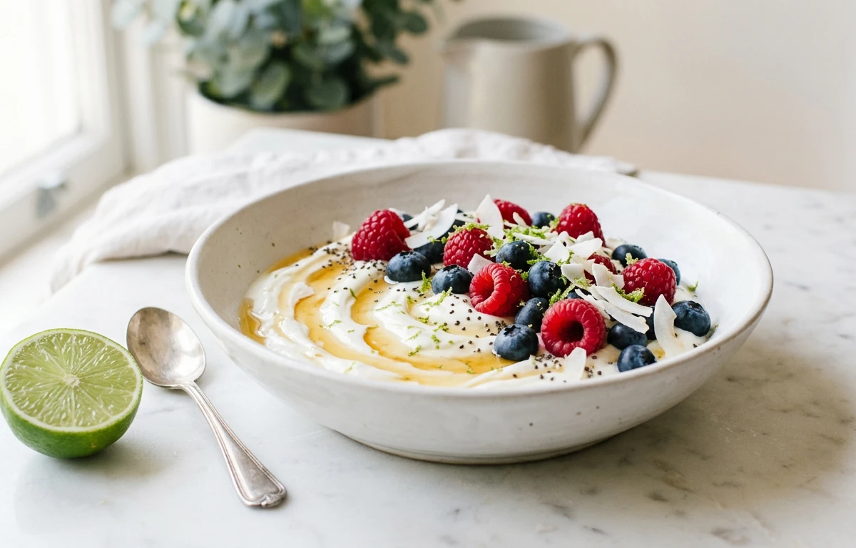 Coconut & Lime Berry Yogurt Bowl