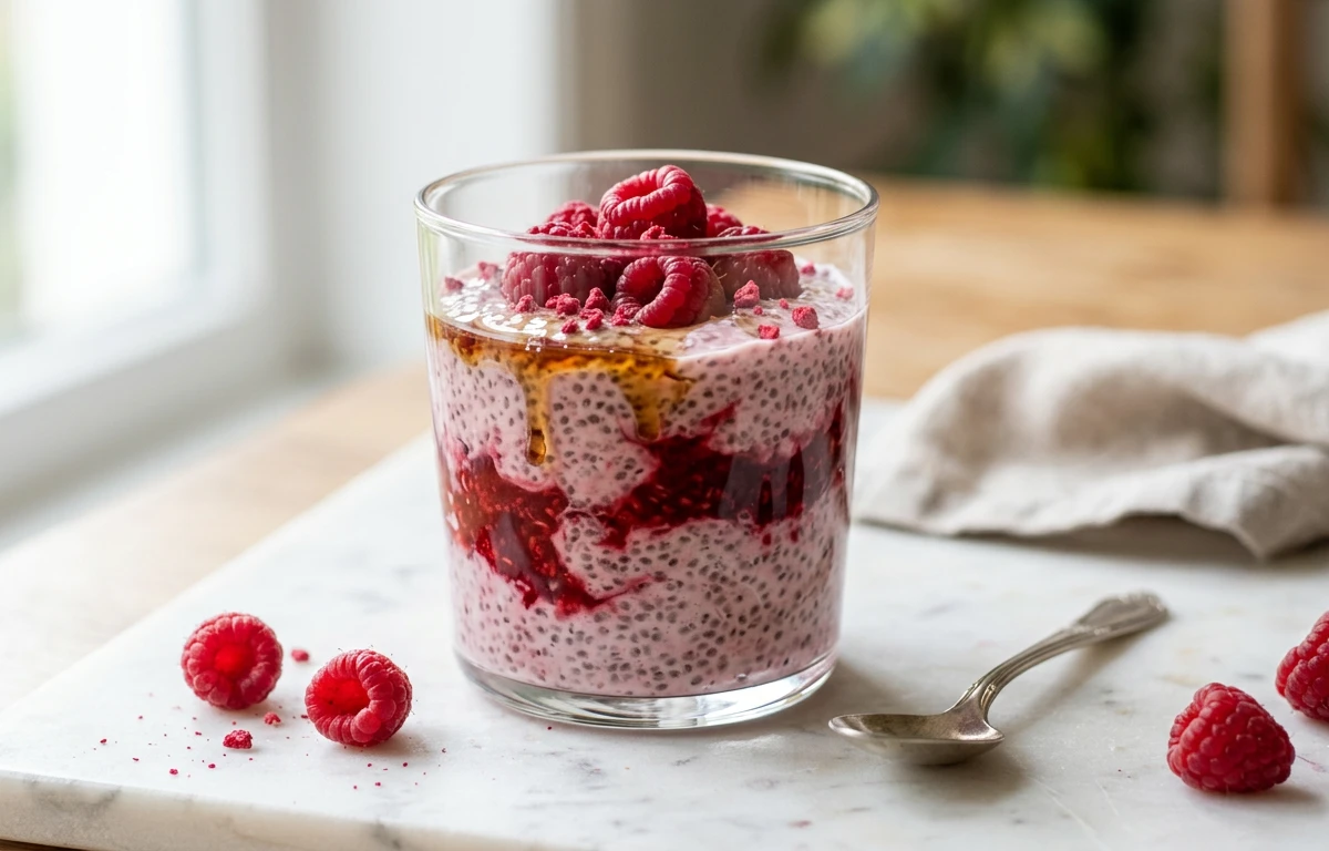 Cooked-Raspberry Chia Seed Pudding