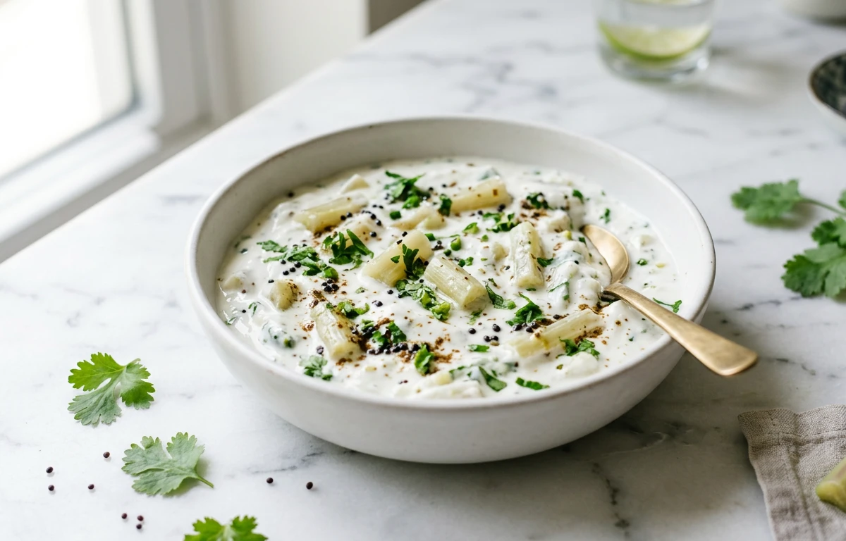 Cooling Banana Stem & Yogurt Raita