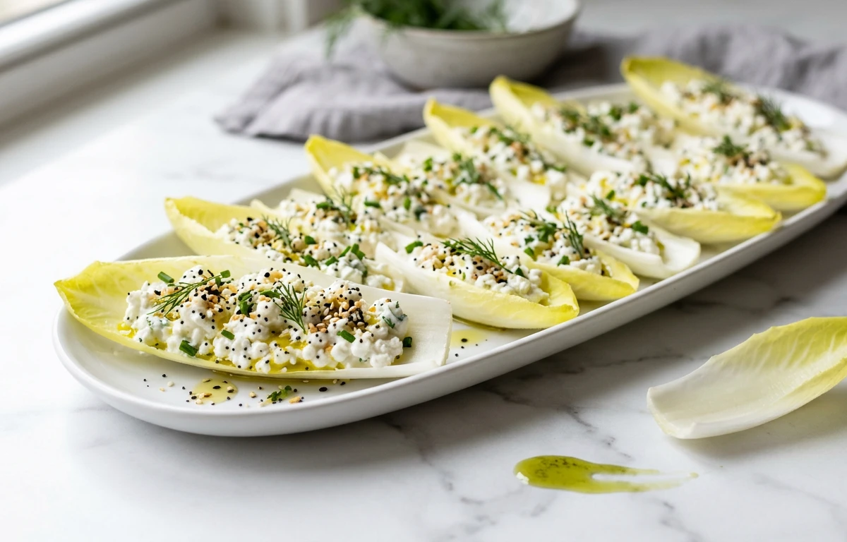Cottage Cheese & Herb Endive Boats