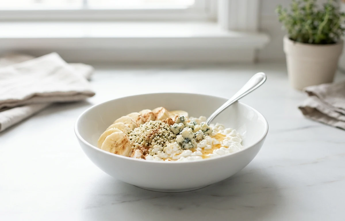 Cottage Cheese Banana Bowl