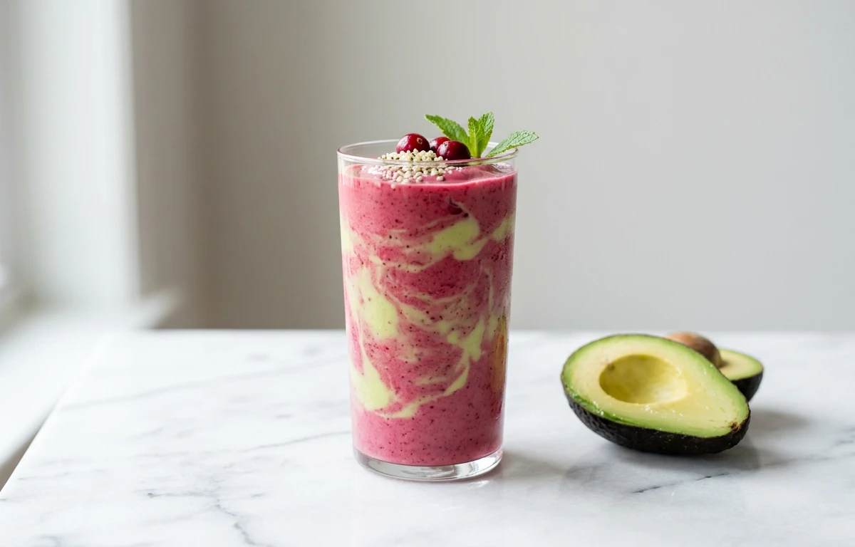 Cranberry-Avocado Protein Smoothie