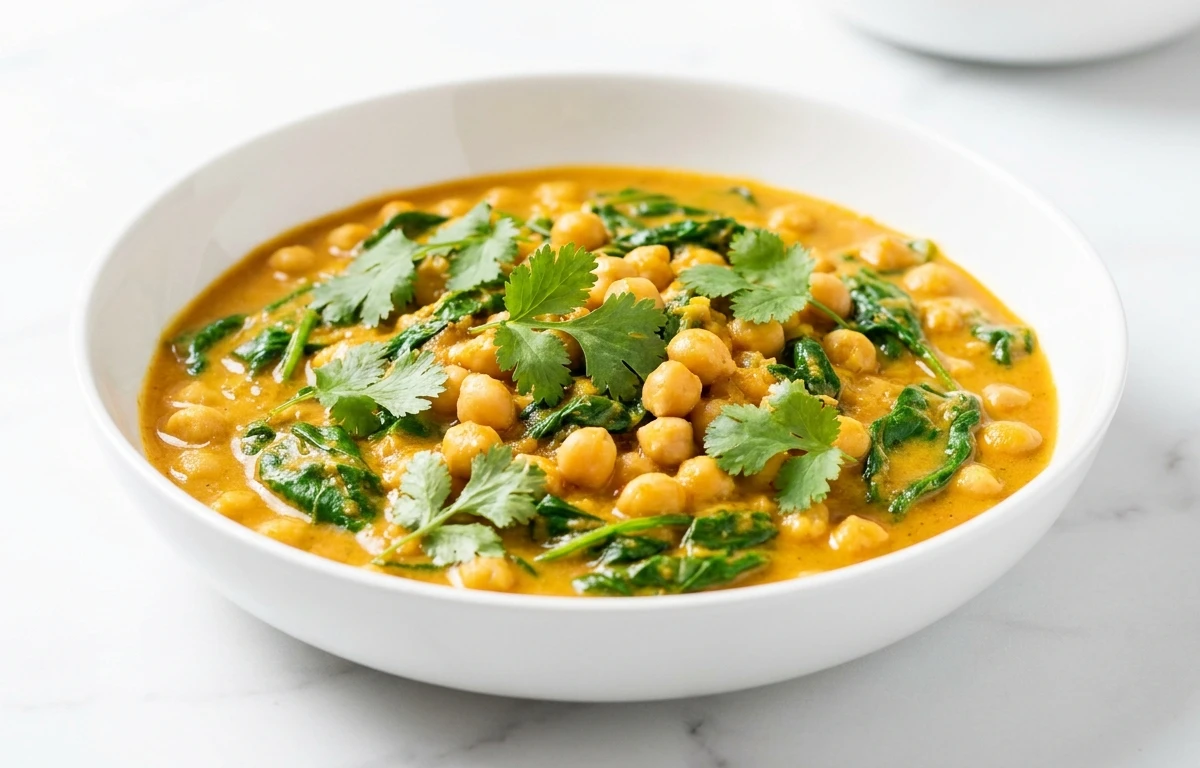 15-Minute Chickpea & Spinach Curry