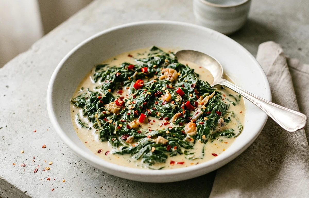 Creamy Coconut Taro Leaves