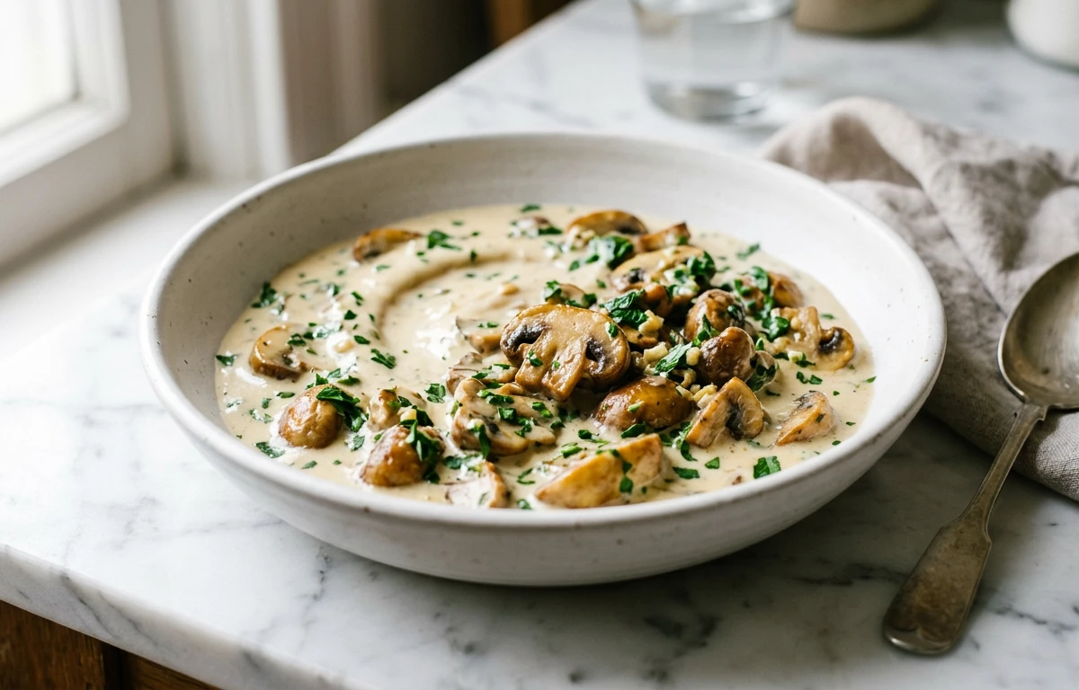 Creamy Garlic Mushroom Sauce