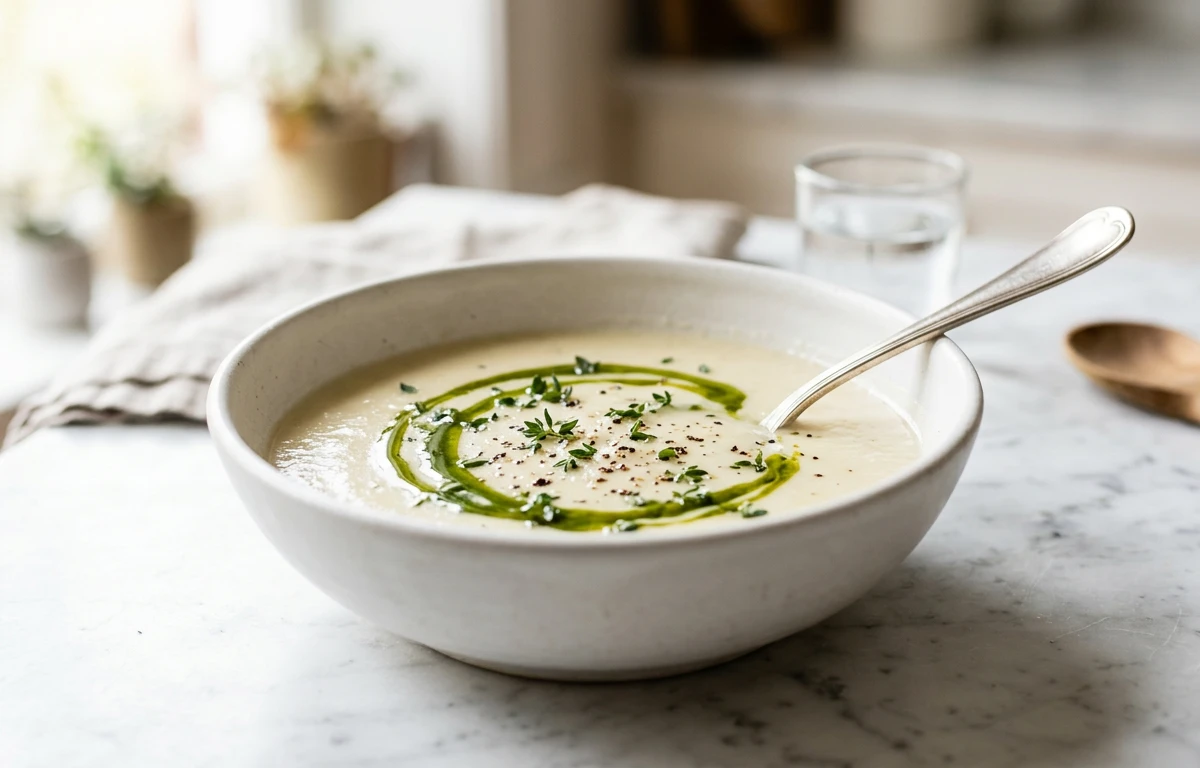 Creamy Jerusalem Artichoke & Leek Soup