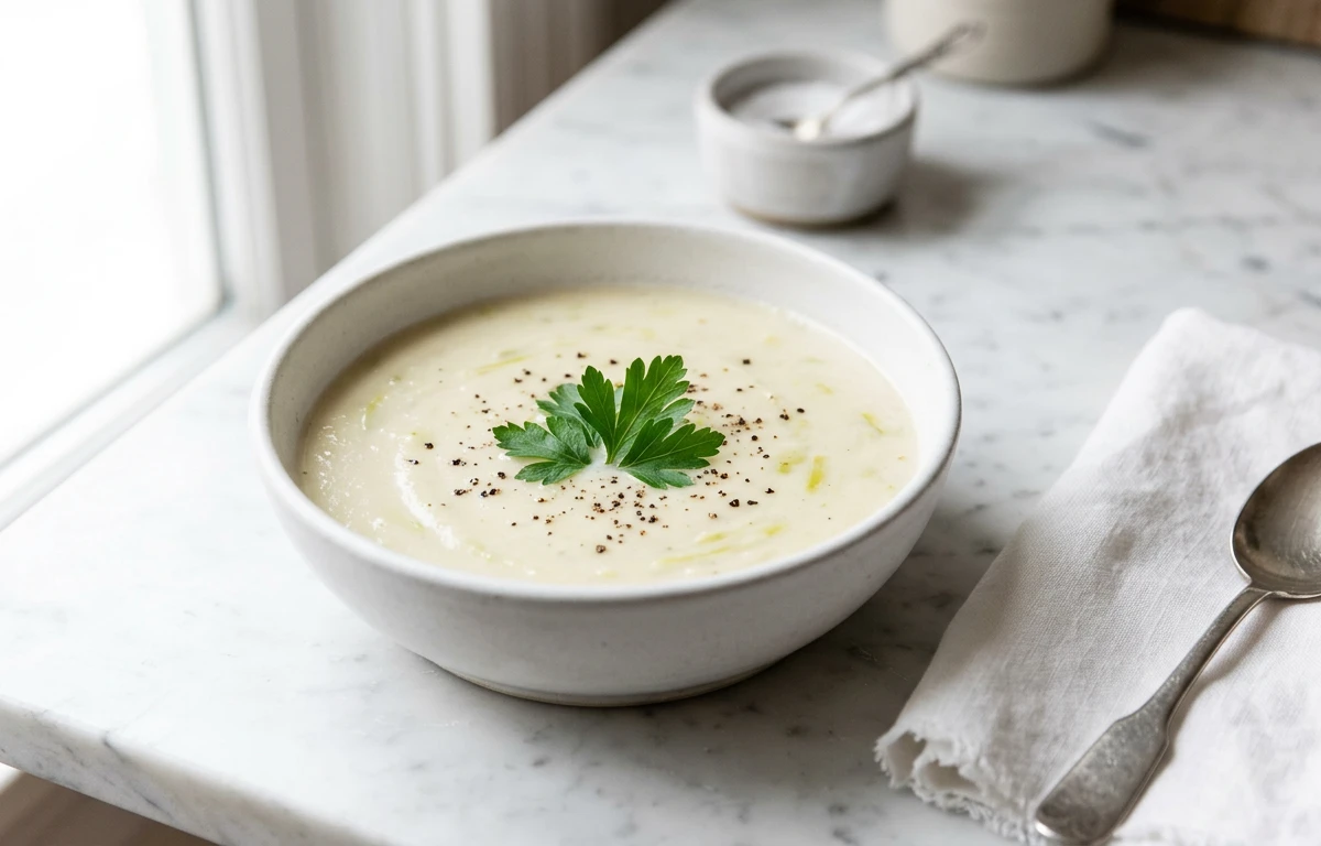 Creamy Leek & White Bean Soup