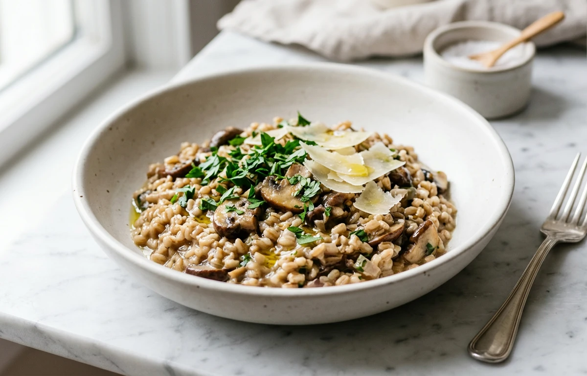 Creamy Mushroom 'Farrotto'