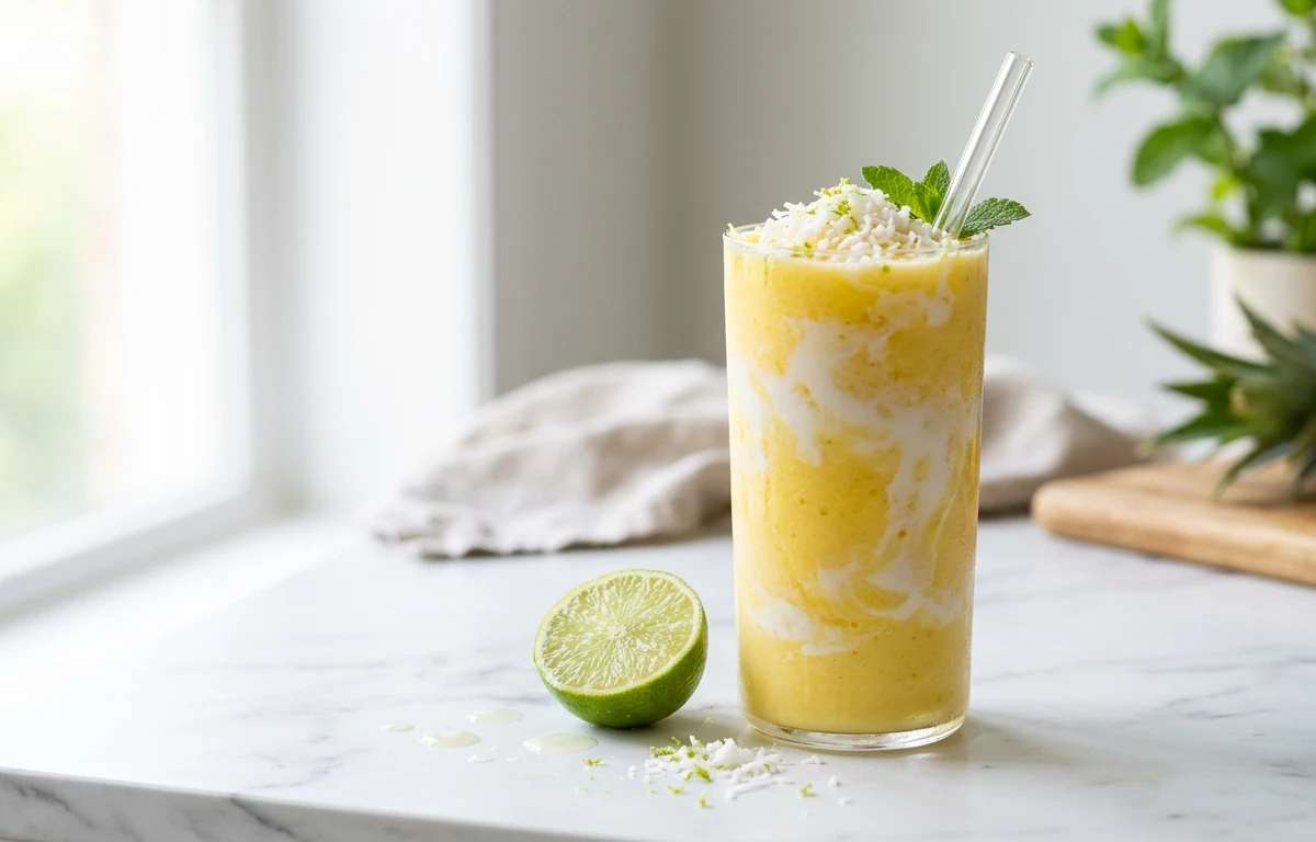 Creamy Pineapple Coconut Smoothie
