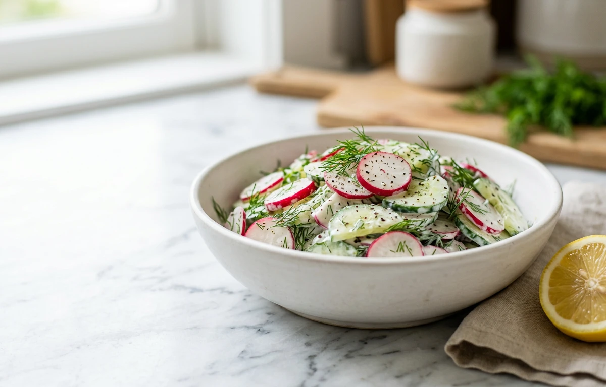 Creamy Radish & Cucumber Salad