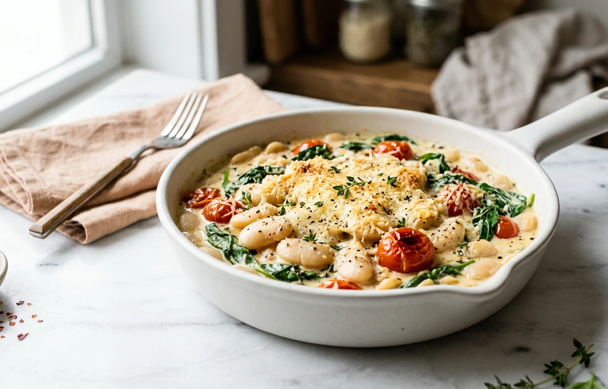 Creamy Tuscan Butter Bean Skillet