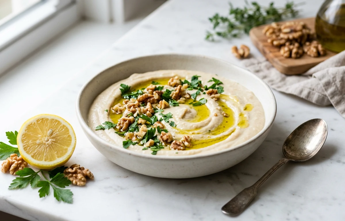 Creamy Walnut & White Bean Dip