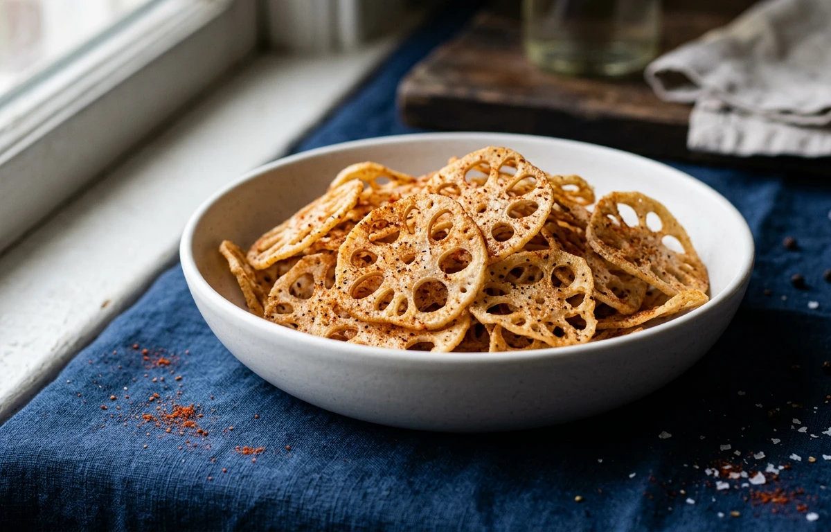 Crispy Air-Fried Lotus Chips