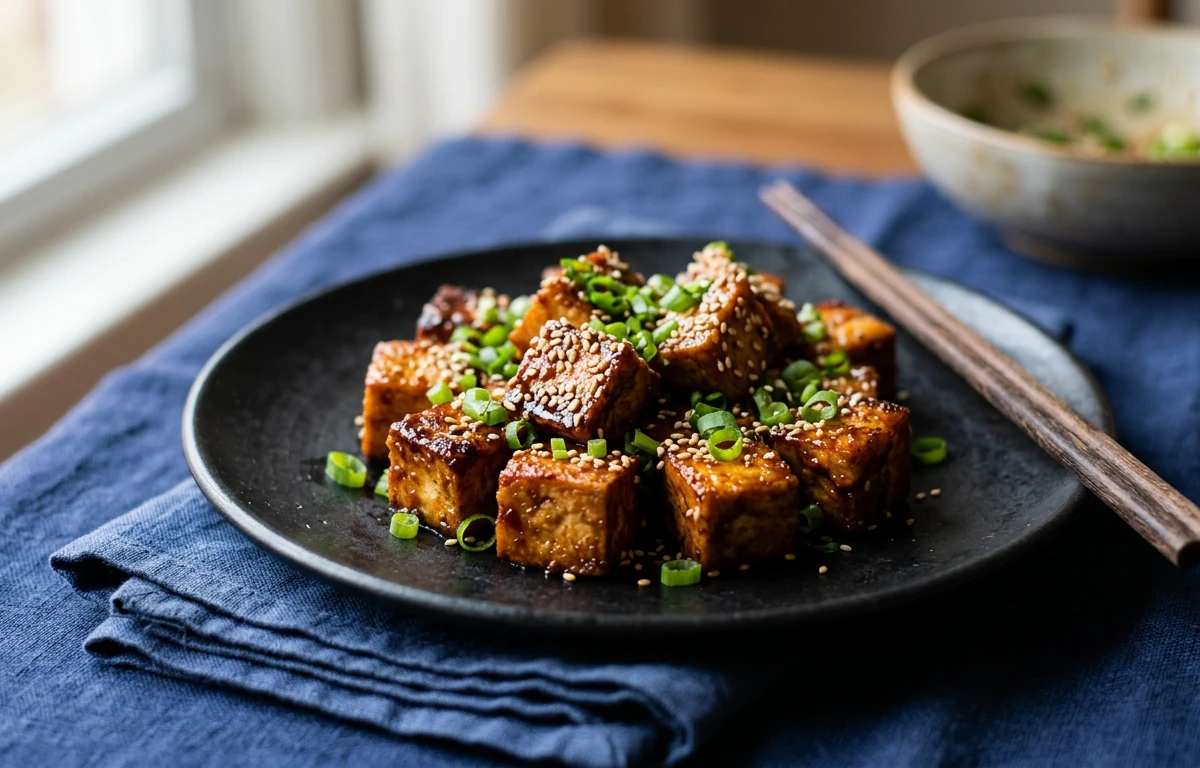 Crispy Baked Marinated Tofu