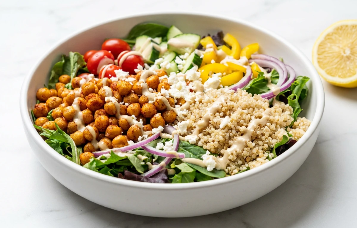Crispy Chickpea & Veggie Bowl