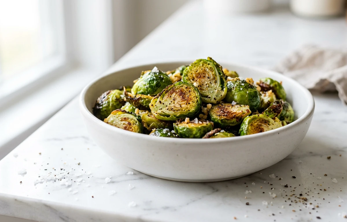 Crispy Garlic Air-Fryer Sprouts