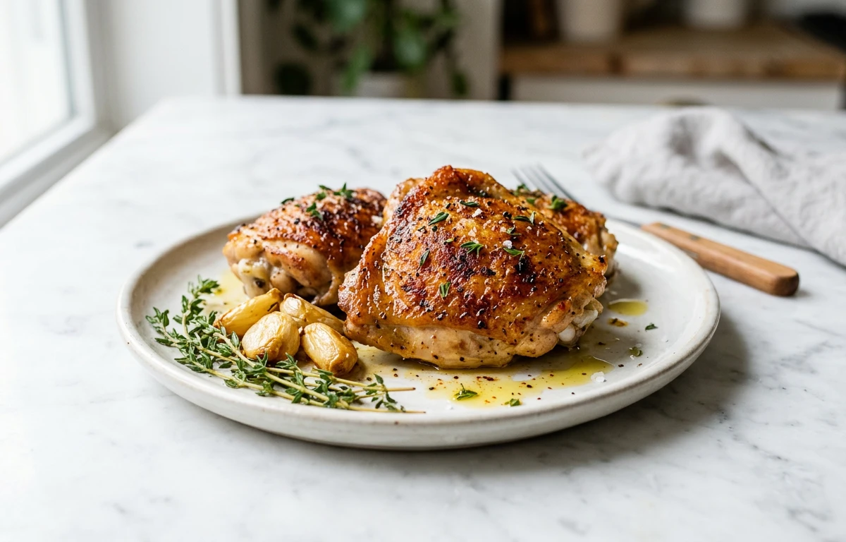 Crispy Pan-Seared Chicken Thighs