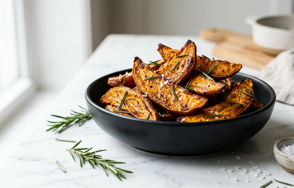 Crispy Rosemary Sweet Potato Wedges