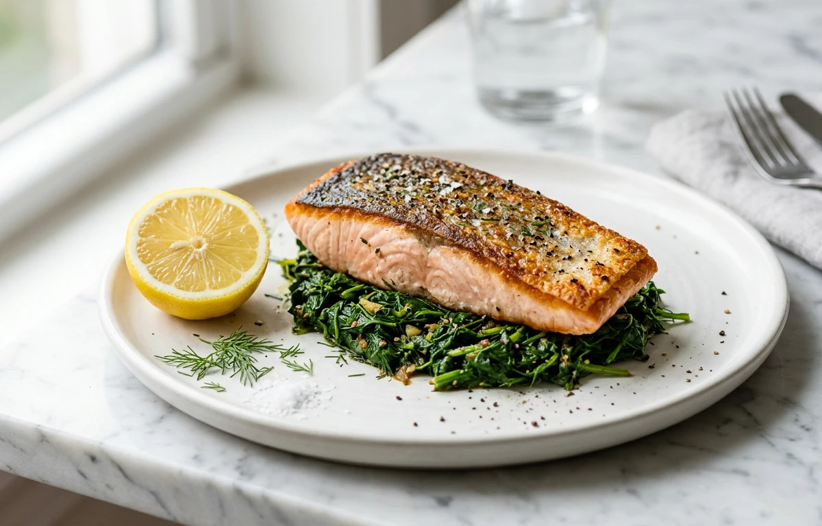 Crispy-Skin Salmon with Avocado Oil