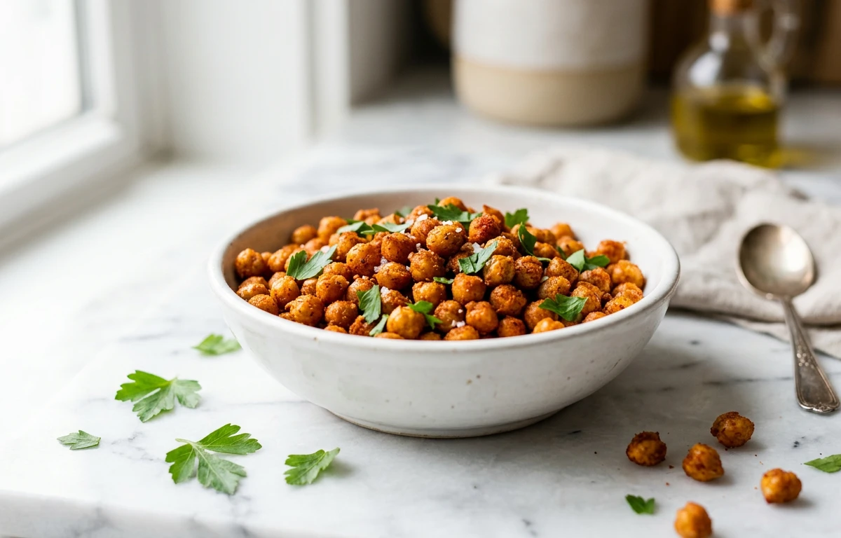 Crispy Spiced Roasted Chickpeas
