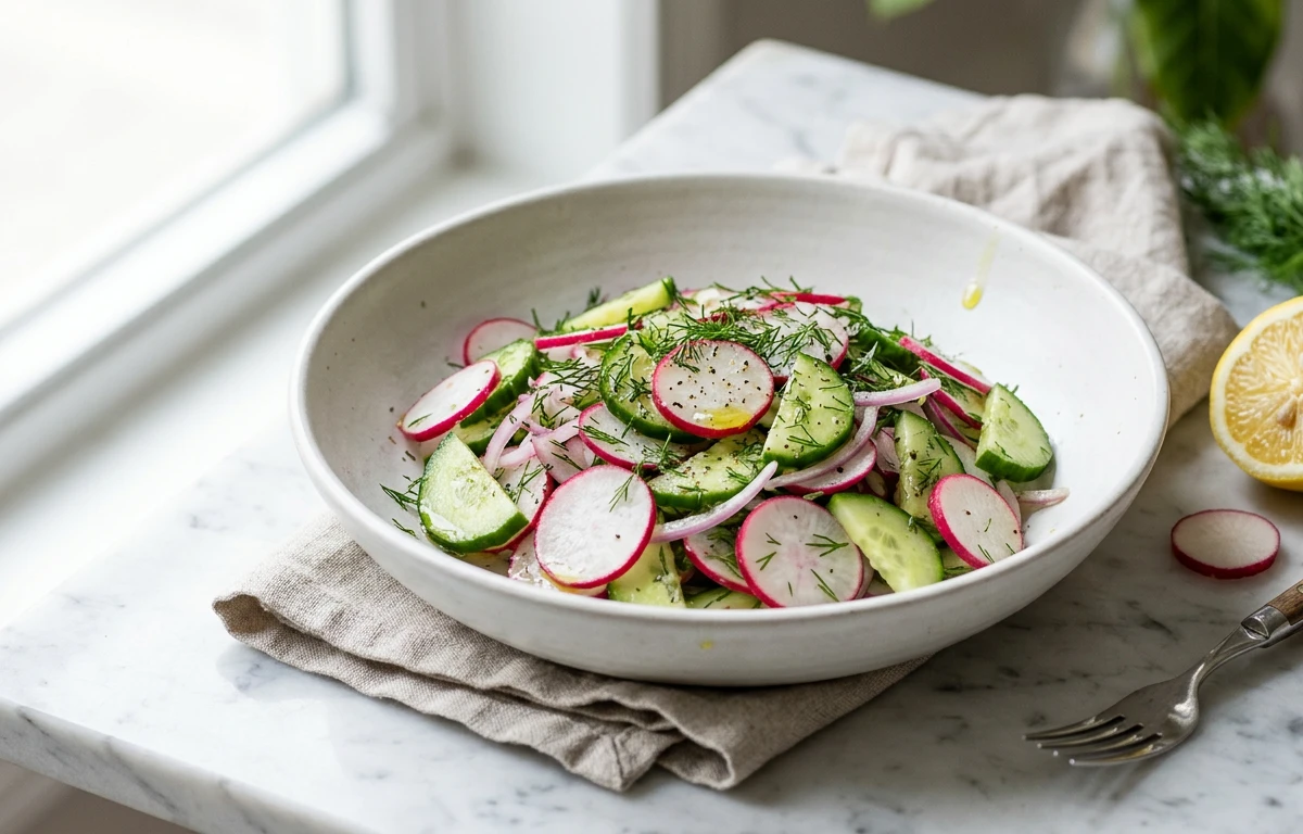 Crunchy Radish & Cucumber Salad
